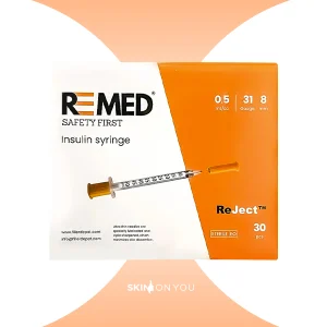30 x ReMed Insulin Syringe 0,5 ml U-100 (31 G x 8 mm)